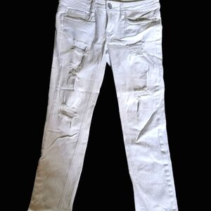 Dollhouse Roll Up Skinny Capri Womens Jeans Size 7 Beige